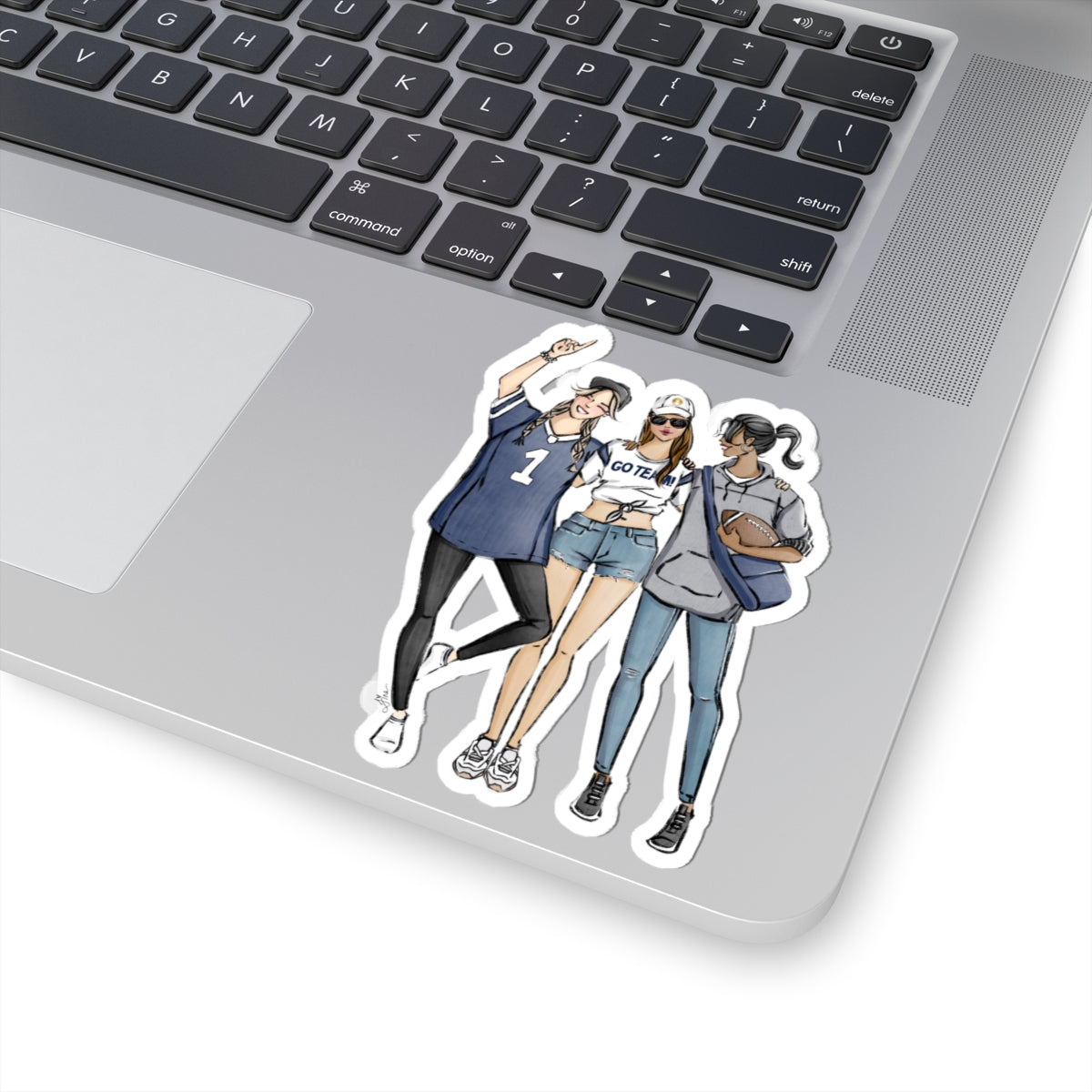 Keepsake Couture Fashion Illustrated Game Day Kiss-Cut Stickers - NAVY TEAMS