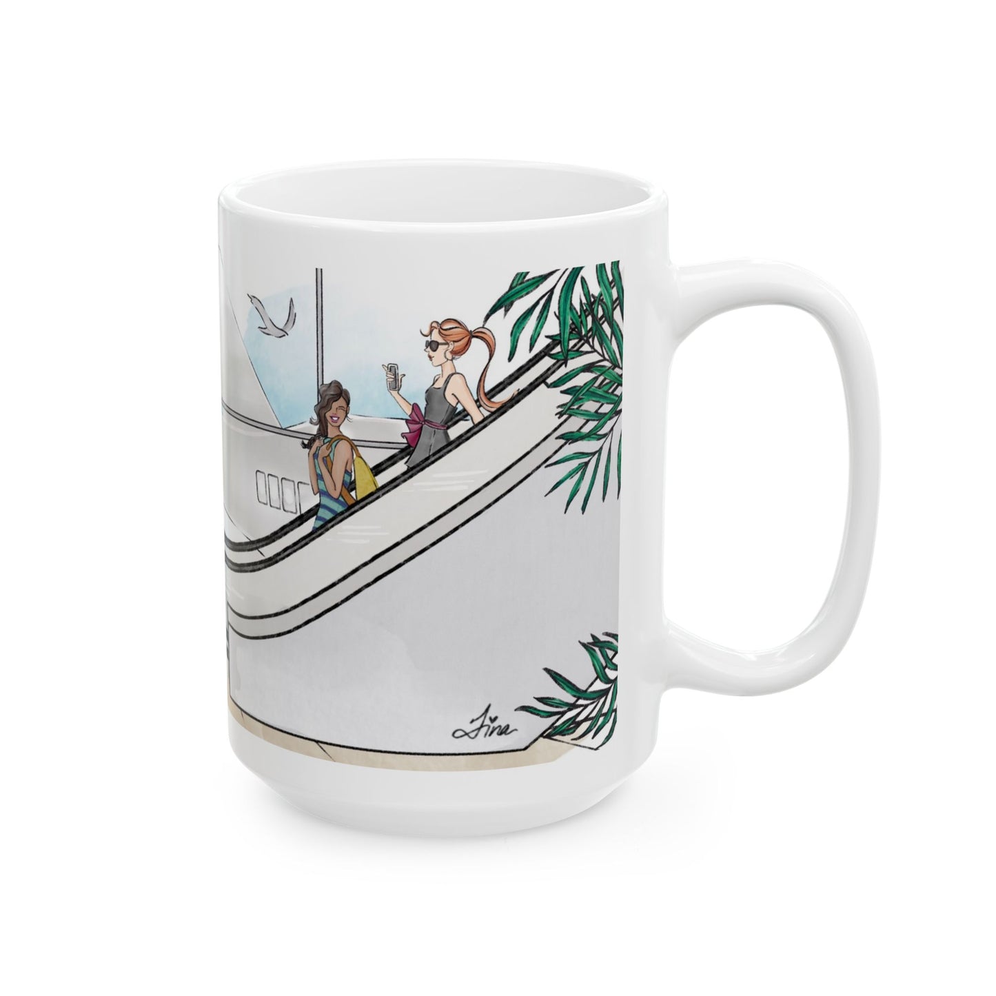 Keepsake Couture Fashion Illustrated Jet-Setter Mug