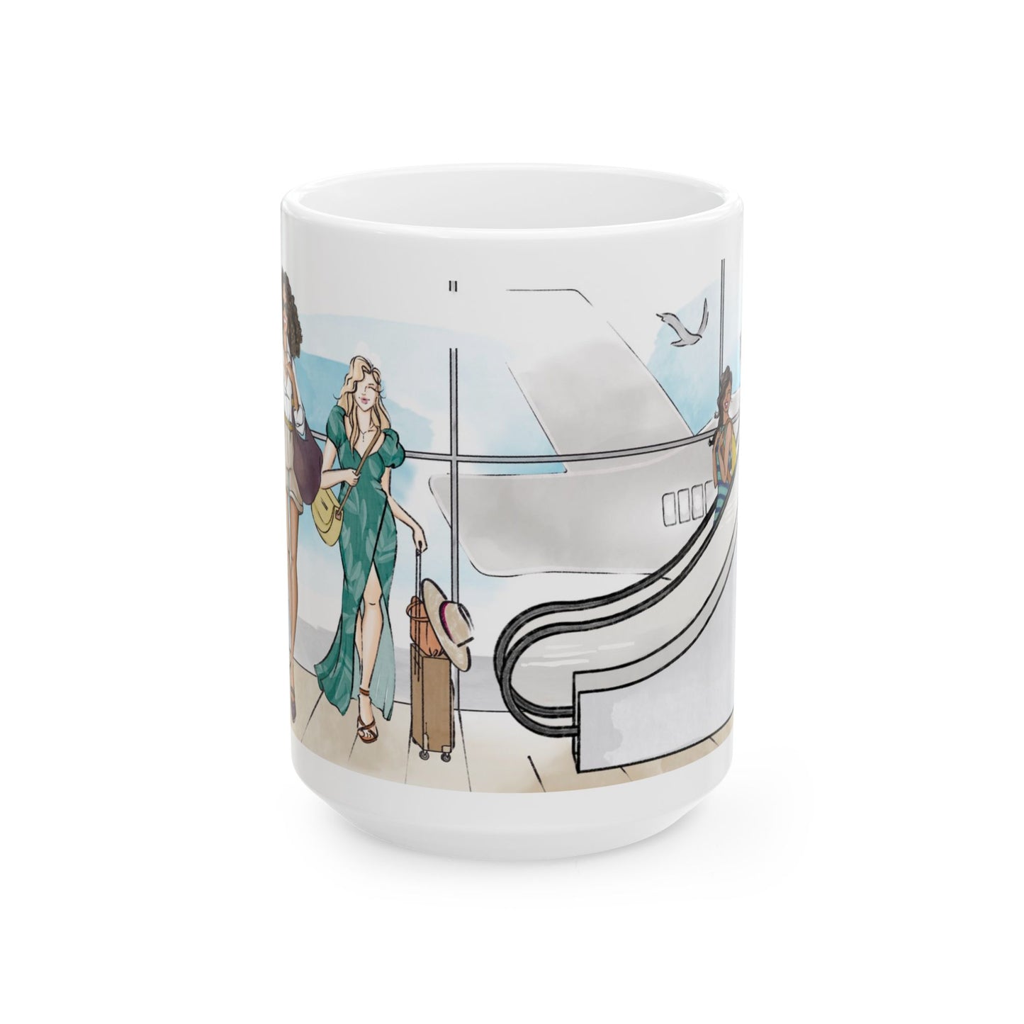 Keepsake Couture Fashion Illustrated Jet-Setter Mug