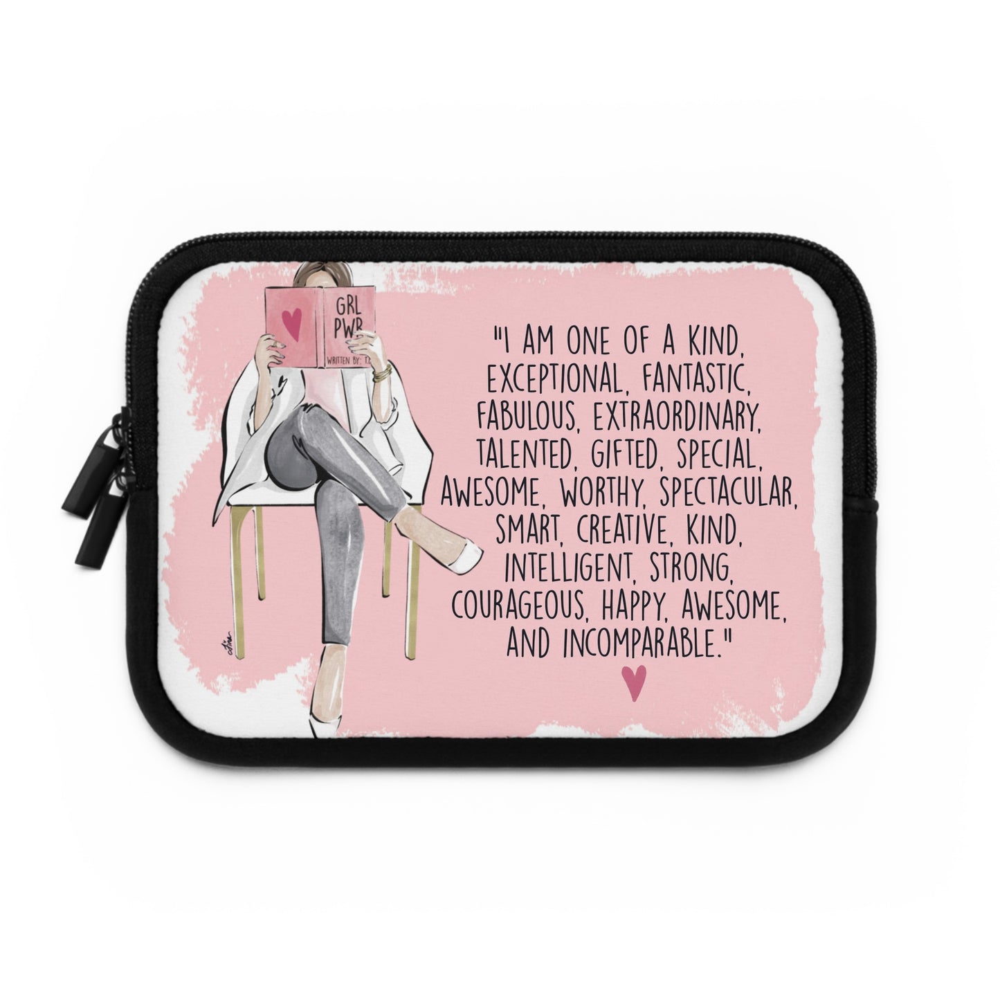 Keepsake Couture Motivational Fashion Illustrated Laptop Sleeve (multiple sizes available)