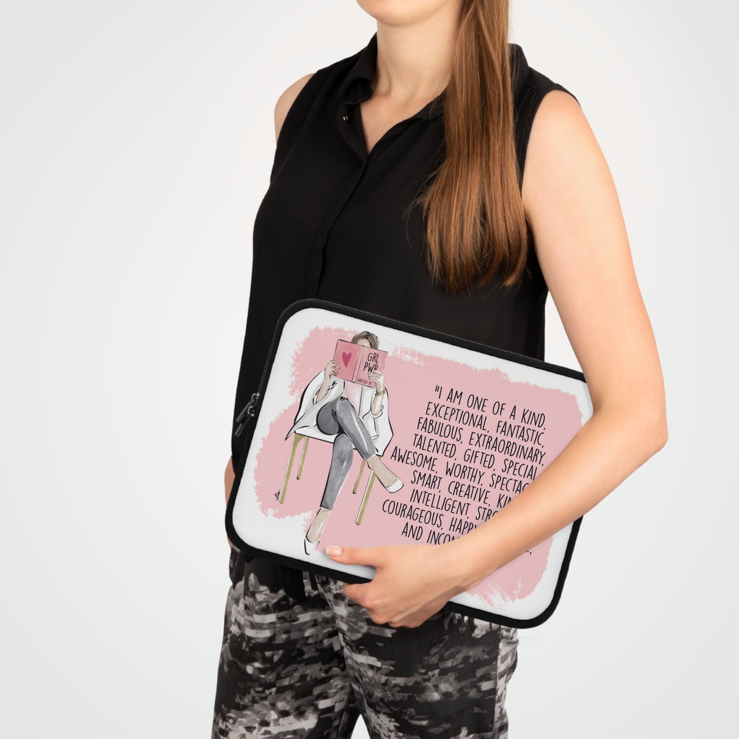 Keepsake Couture Motivational Fashion Illustrated Laptop Sleeve (multiple sizes available)
