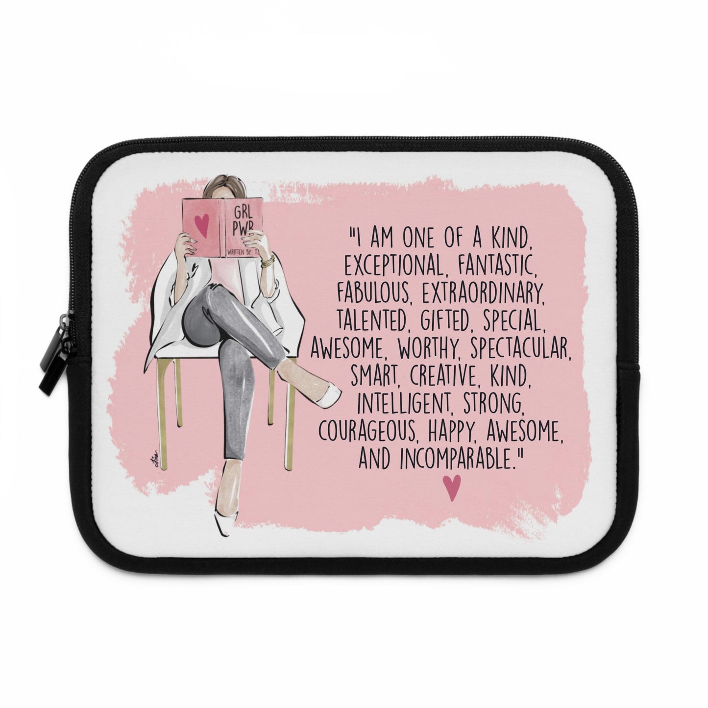 Keepsake Couture Motivational Fashion Illustrated Laptop Sleeve (multiple sizes available)