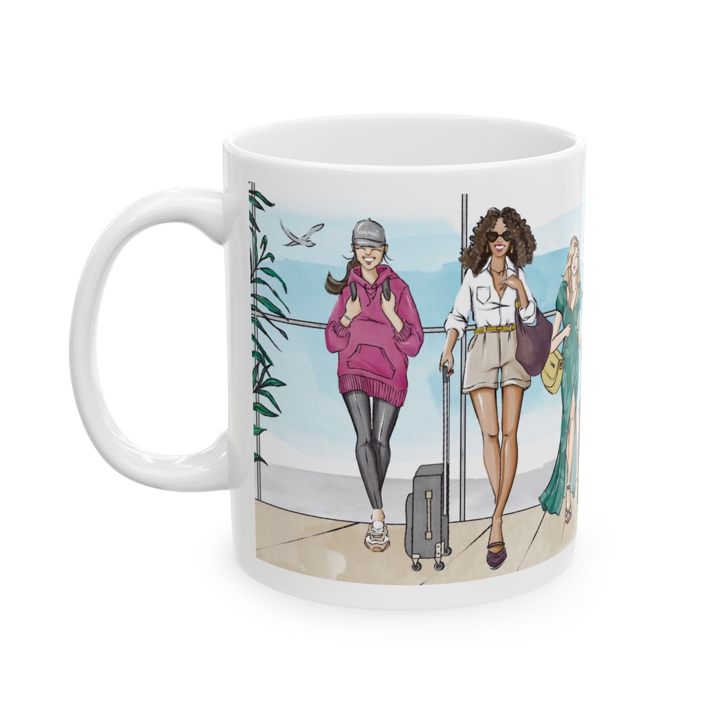 Keepsake Couture Fashion Illustrated Jet-Setter Mug