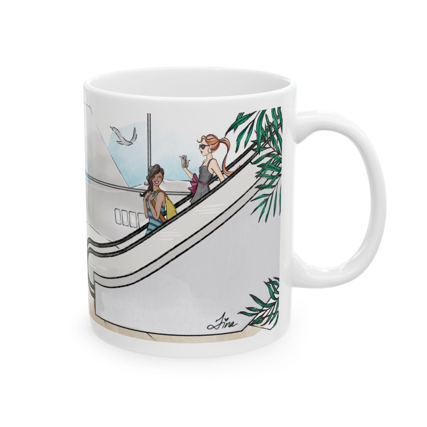 Keepsake Couture Fashion Illustrated Jet-Setter Mug