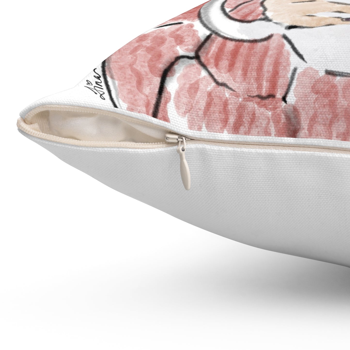 Keepsake Couture Coffee Lover Inspirational Fashion Illustrated Square Pillow