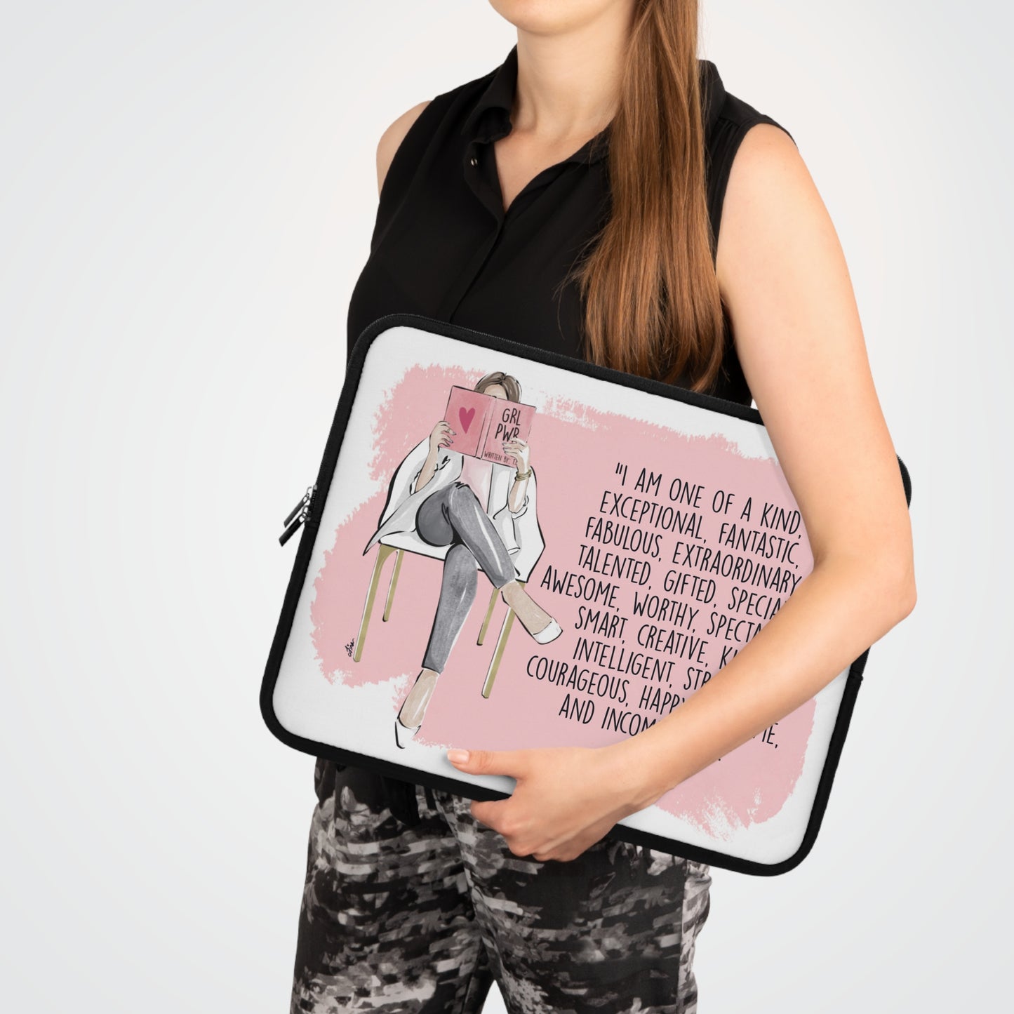 Keepsake Couture Motivational Fashion Illustrated Laptop Sleeve (multiple sizes available)
