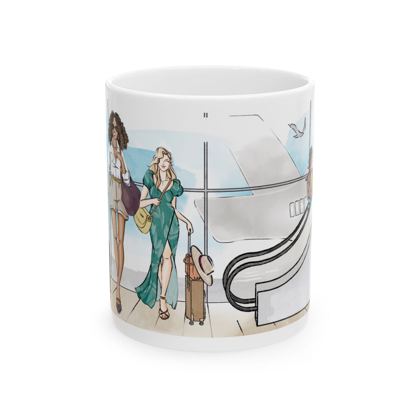 Keepsake Couture Fashion Illustrated Jet-Setter Mug