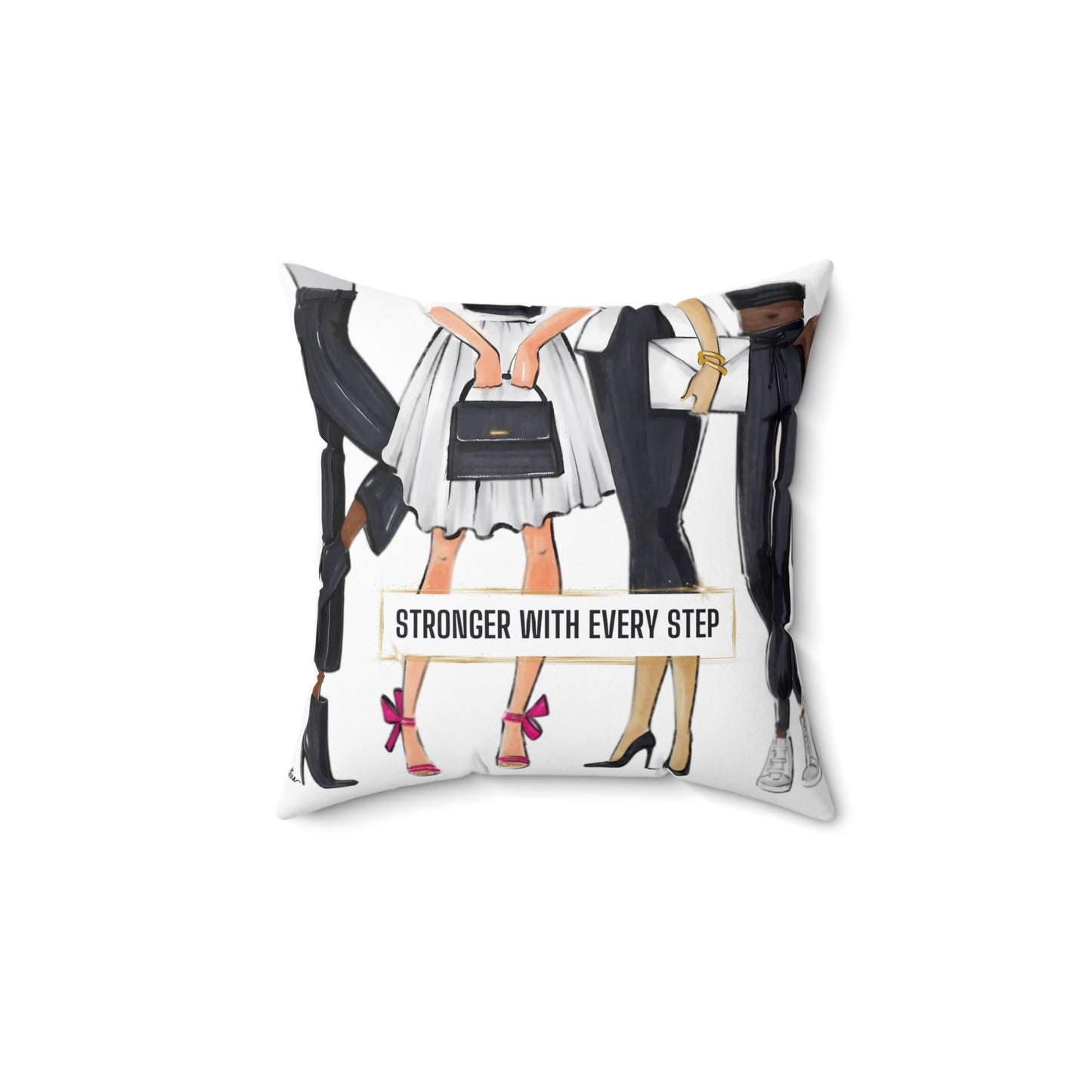 Keepsake Couture Motivational Fashion Illustration Square Pillow