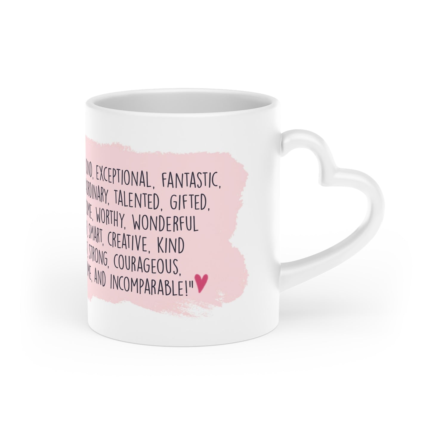 Keepsake Couture Motivational Heart Shaped Fashion Illustrated Mug