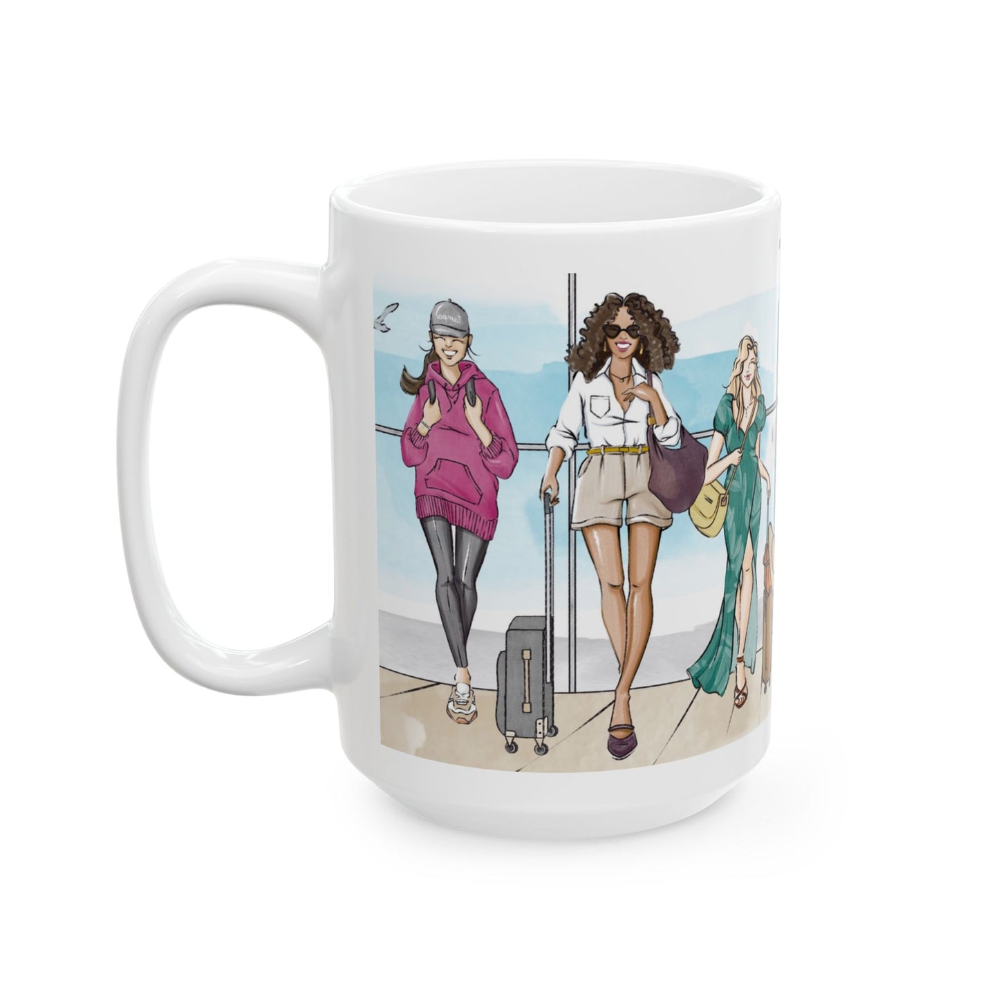 Keepsake Couture Fashion Illustrated Jet-Setter Mug