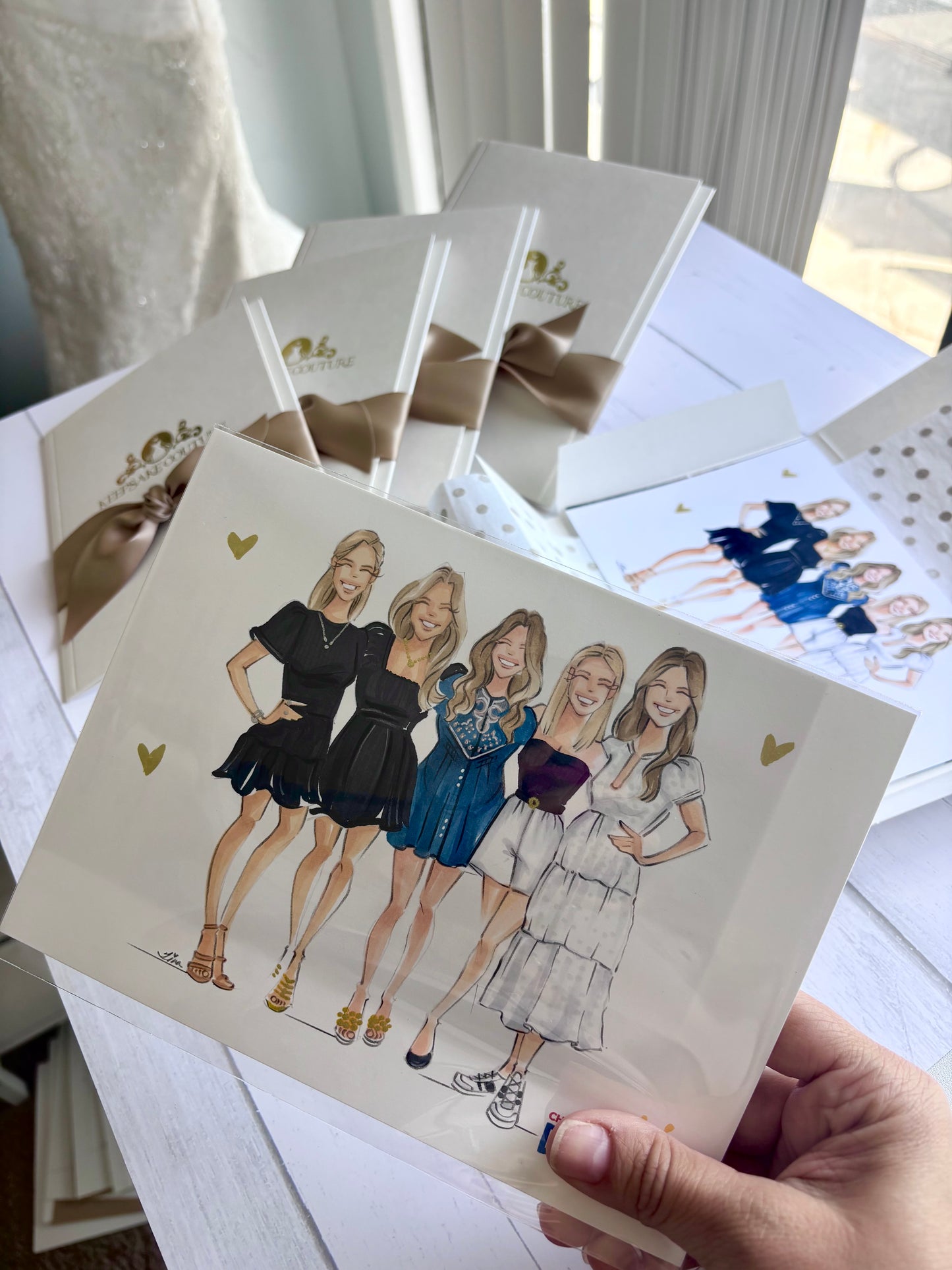 Keepsake Couture Custom Bridal Party Fashion Illustration