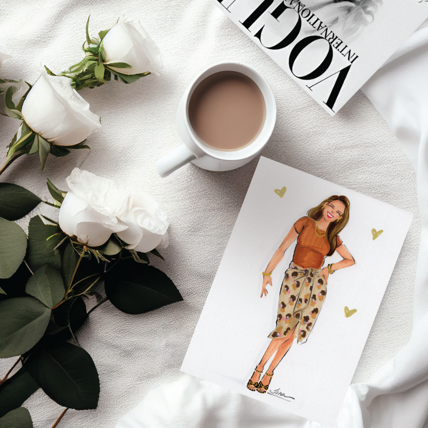 Keepsake Couture 5x7 Custom Fashion Illustration