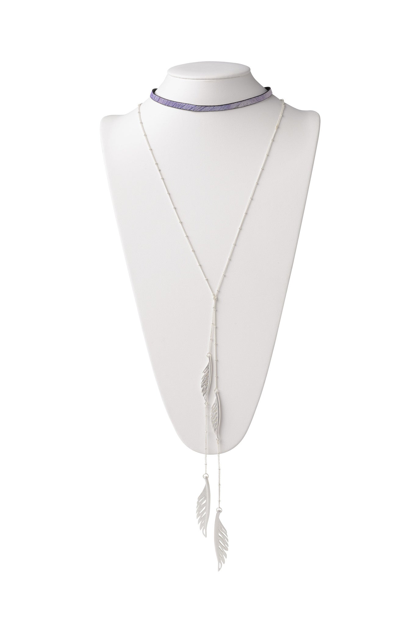 Leather Wrap Necklace/Choker in Allure
