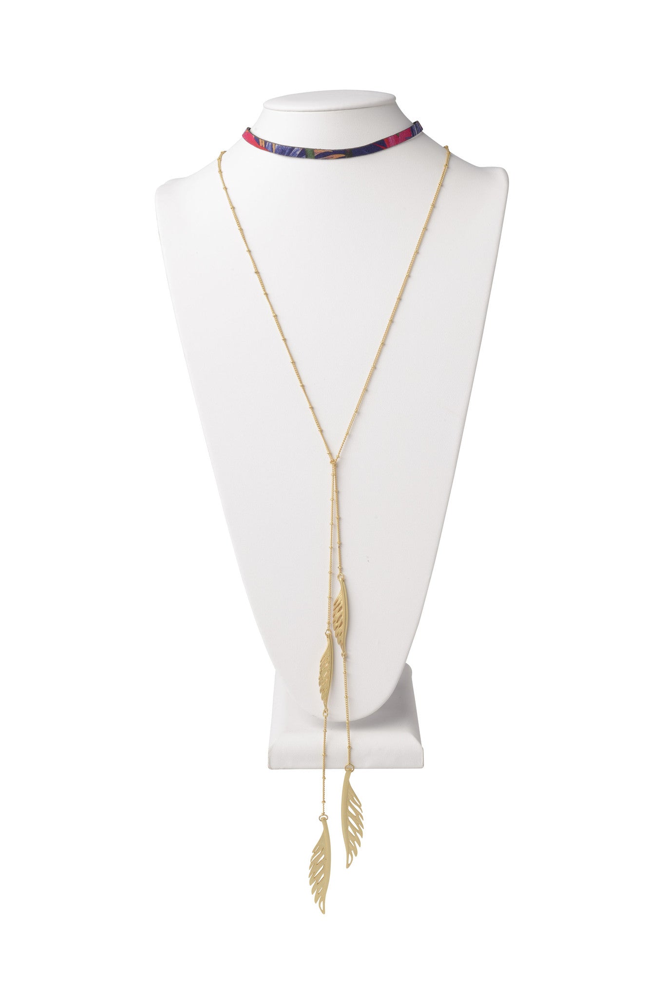 Leather Wrap Necklace/Choker in Paradise
