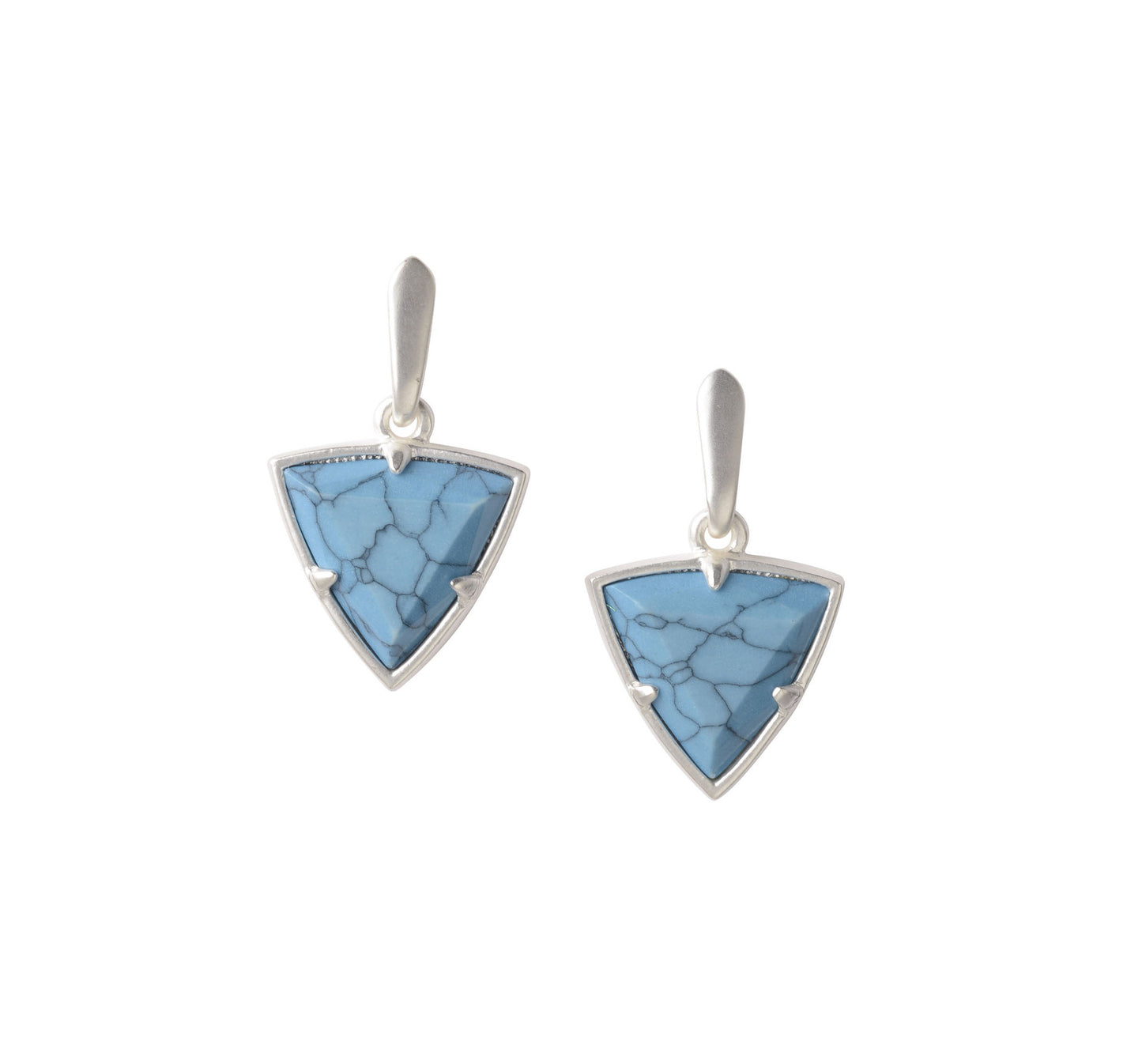 Reversible Trillion Earrings in Turquoise