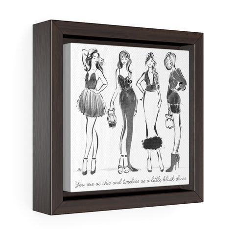 Little Black Dress Fashion Illustrated Premium Gallery Wrap Canvas