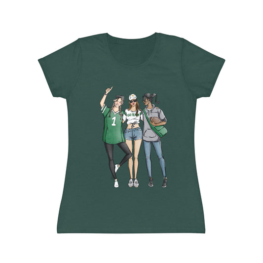 Keepsake Couture Fashion Illustrated Game Day T-Shirt - GREEN TEAMS