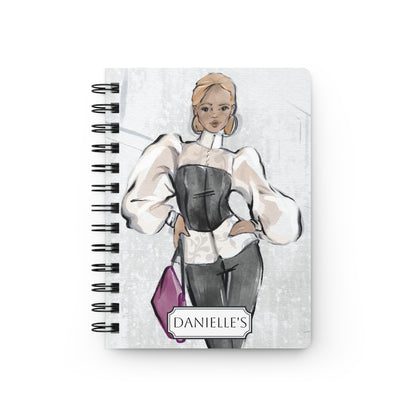 Keepsake Couture Personalizable Fashion Illustrated Spiral Bound Notebook Journal