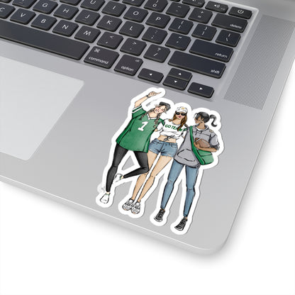 Keepsake Couture Fashion Illustrated Game Day Kiss-Cut Stickers - GREEN TEAMS