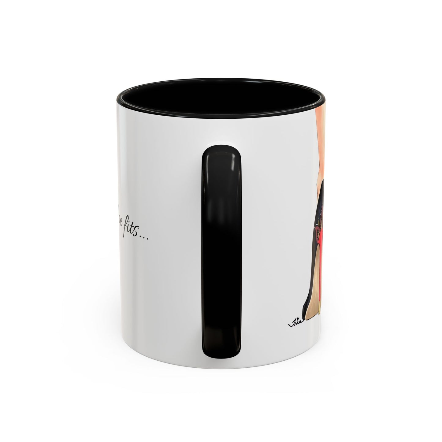 Coffee Mug with Fashion Illustrated High Heel Shoes, Fashion Mug, Gift for Her, Shoe Lover