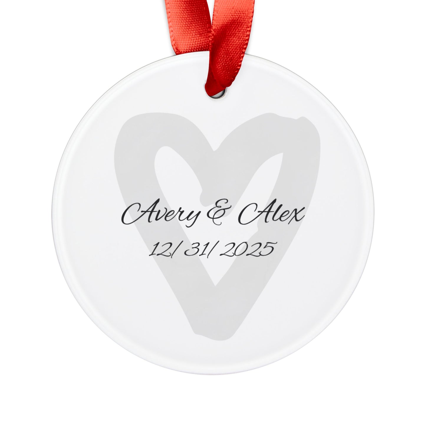 Custom Fashion Illustration Acrylic Ornament Personalized with Name & Date