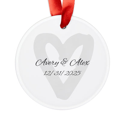 Custom Fashion Illustration Acrylic Ornament Personalized with Name & Date