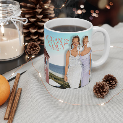 Megan & Nancy Wedding Illustrated Mug