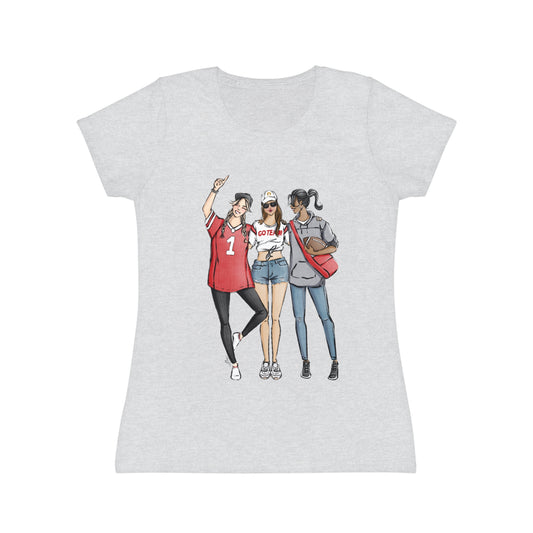 Keepsake Couture Fashion Illustrated Game Day T-Shirt - RED TEAMS