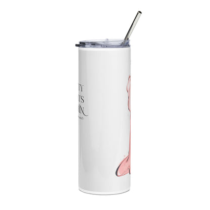 Beauty Starts Within Stainless Steel Tumbler, Inspirational Travel Mug, 20oz Water Bottle, Self-Care Gift, Fitness Motivation Cup