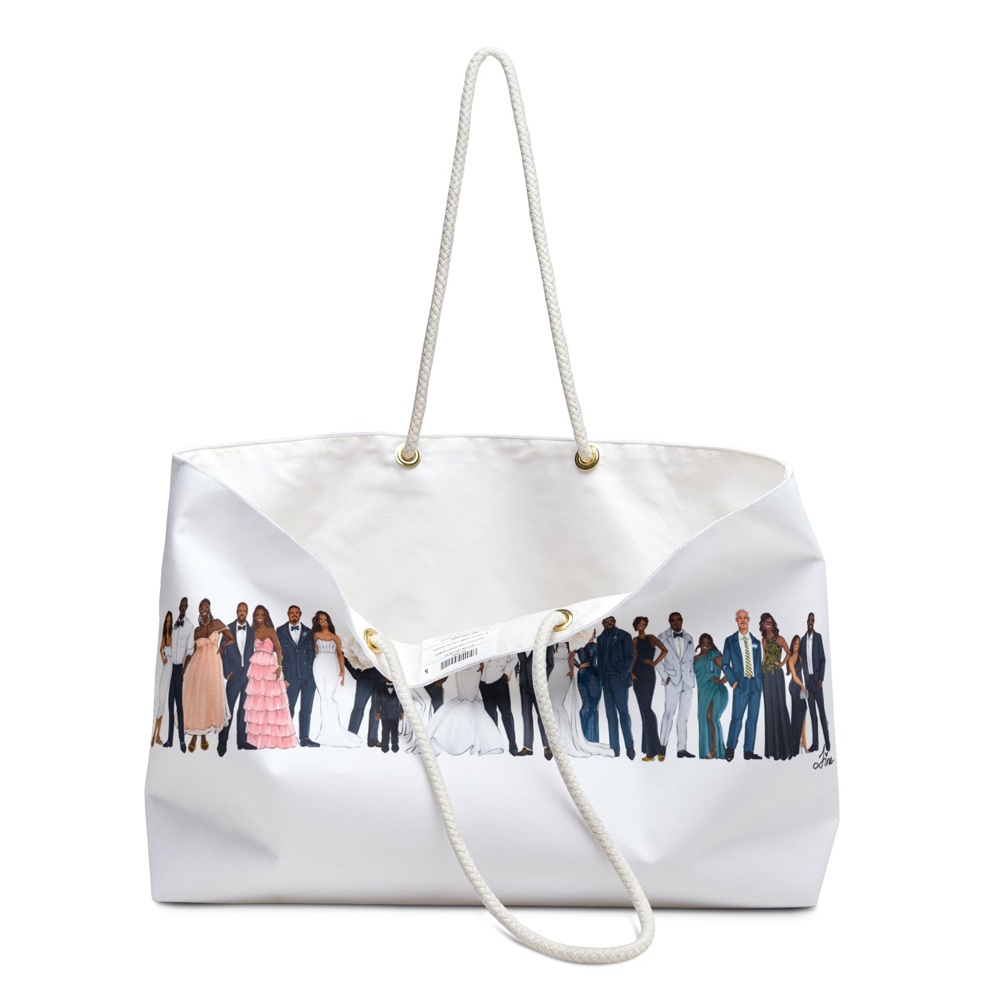 Custom Illustrated Wedding Party Tote