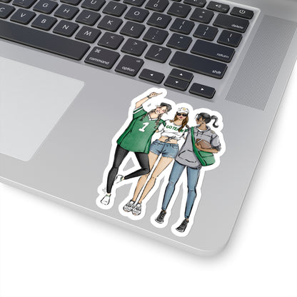 Keepsake Couture Fashion Illustrated Game Day Kiss-Cut Stickers - GREEN TEAMS