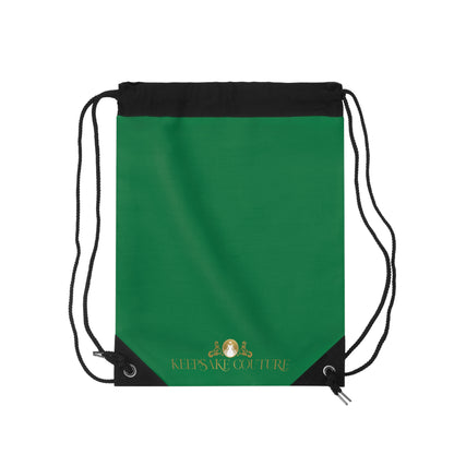 Keepsake Couture Fashion Illustrated Game Day Drawstring Bag - GREEN TEAMS