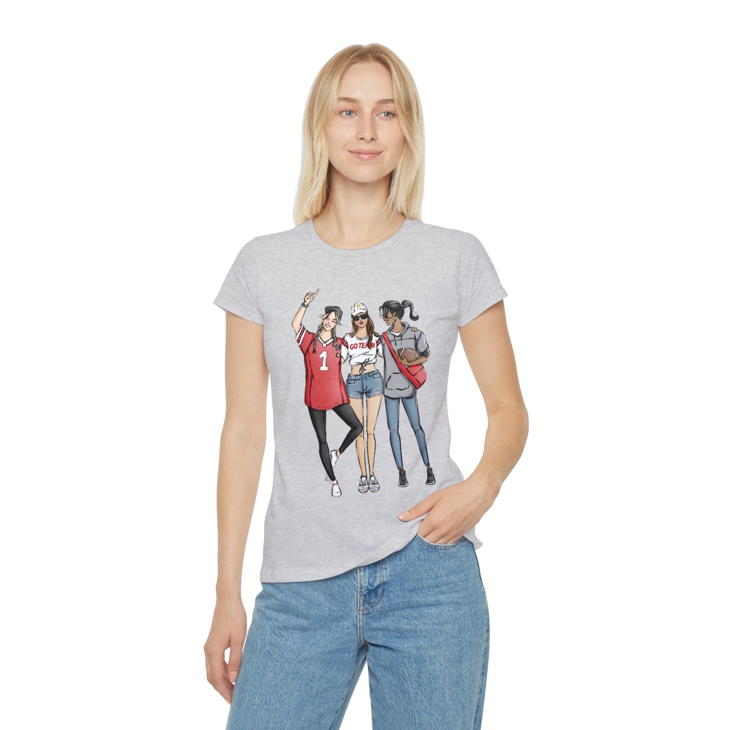 Keepsake Couture Fashion Illustrated Game Day T-Shirt - RED TEAMS