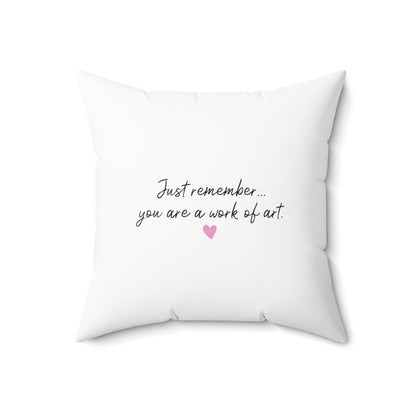 Keepsake Couture Inspirational Fashion Illustrated Square Pillow
