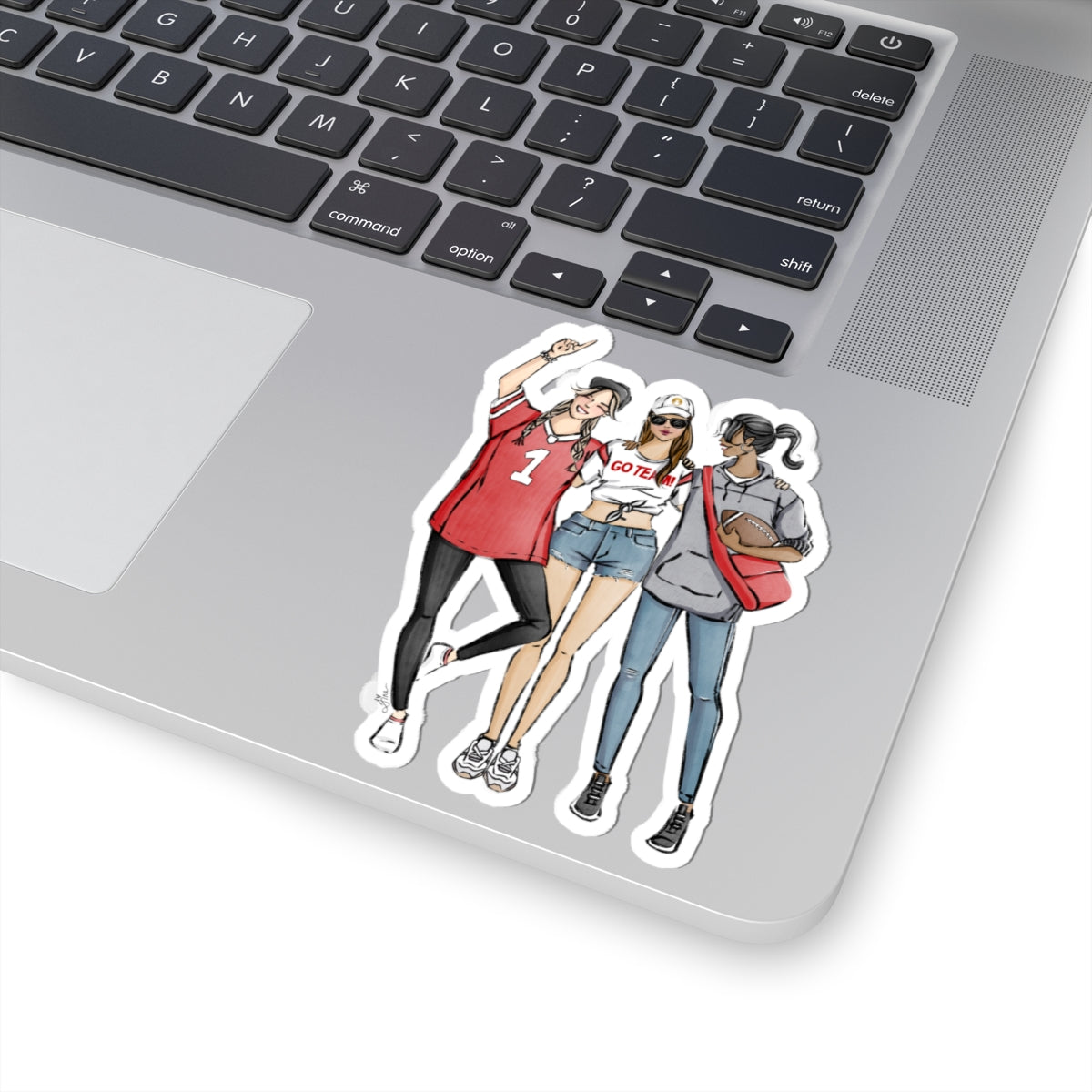 Keepsake Couture Fashion Illustrated Game Day Kiss-Cut Stickers - RED TEAMS