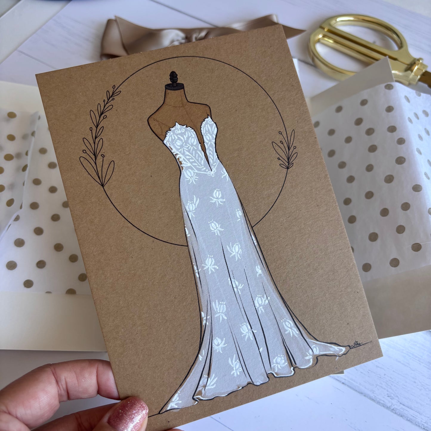 Keepsake Couture Natalie Wedding Gown Dress Form Illustration
