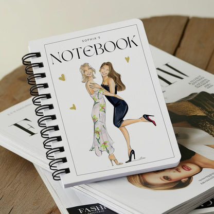 Custom Fashion Illustrated Notebook Journal Personalized with Your Name