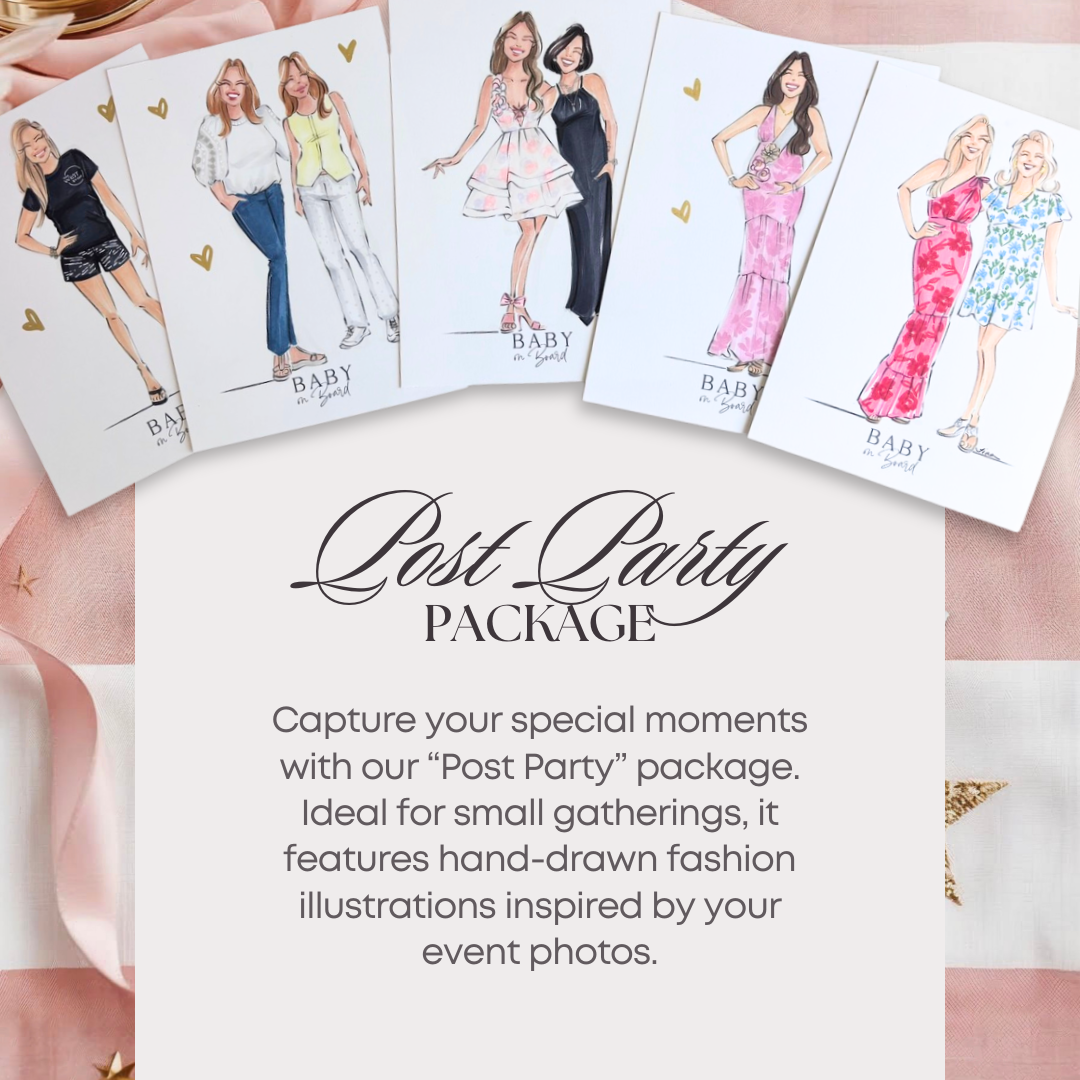 Custom Fashion Illustration Post Party Package