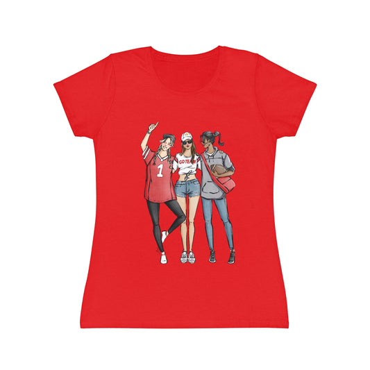 Keepsake Couture Fashion Illustrated Game Day Tee Shirt (multiple team colors)