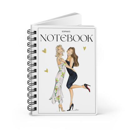 Custom Fashion Illustrated Notebook Journal Personalized with Your Name