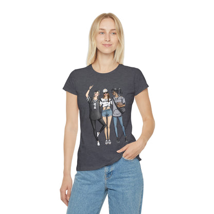 Keepsake Couture Fashion Illustrated Game Day Tee Shirt (multiple team colors)