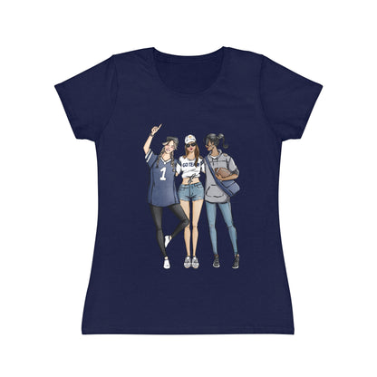 Keepsake Couture Fashion Illustrated Game Day Tee Shirt (multiple team colors)