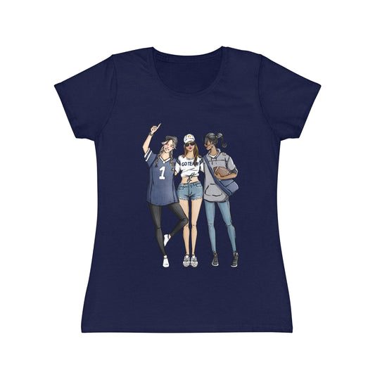 Keepsake Couture Fashion Illustrated Game Day Tee Shirt (multiple team colors)