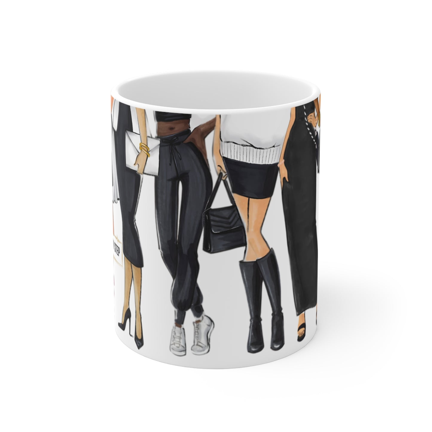 Stronger with Every Step Fashion Illustrated Mug