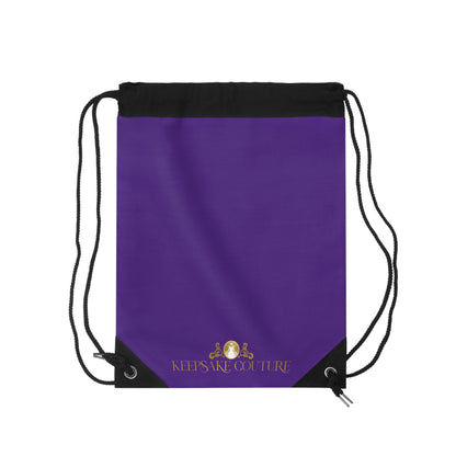 Keepsake Couture Fashion Illustrated Game Day Drawstring Bag - PURPLE TEAMS