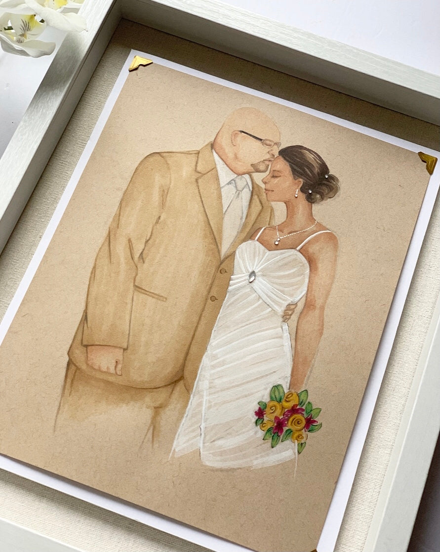 Bride & Groom Custom Illustration Deposit (Jennifer)