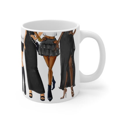 Stronger with Every Step Fashion Illustrated Mug