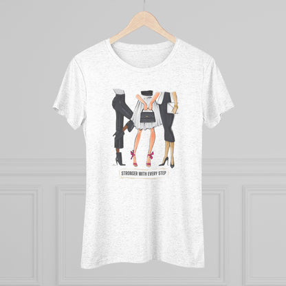 Stronger with Every Step Fashion Illustrated Women's Triblend Tee