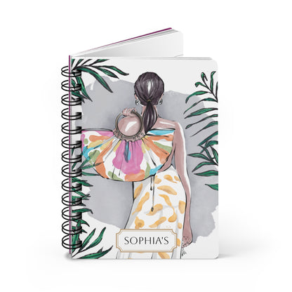 Keepsake Couture Personalizable Fashion Illustrated Spiral Bound Notebook Journal