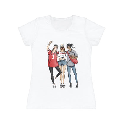 Keepsake Couture Fashion Illustrated Game Day T-Shirt - RED TEAMS